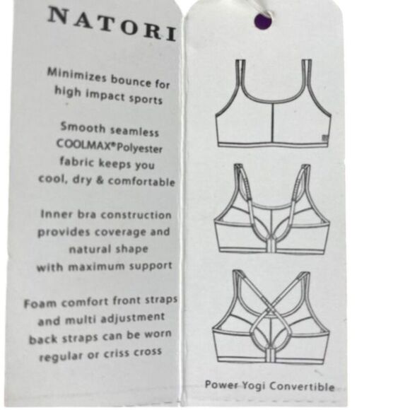 Natori Sports Bra Cushioned Underwire Hot Pink Purple Converts to Crossed 32C - Picture 11 of 12
